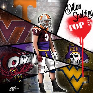 2018 WR Dillon Spalding top 8 edit (art by Brandon Whitaker)