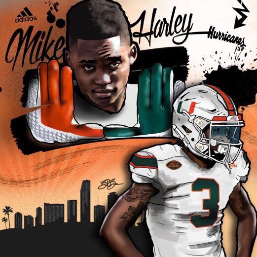 2017 WR Mike Harley commitment edit (art by Brandon Whitaker)