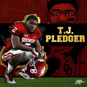 2018 RB TJ Pledger commitment edit (art by Brandon Whitaker)