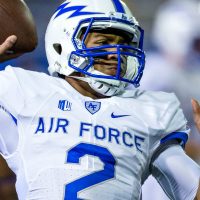 Nov 19, 2016; San Jose, CA, USA; Air Force Falcons quarterback Arion Worthman (2) warms up before the game against the San Jose State Spartans at Spartan Stadium. Mandatory Credit: John Hefti-USA TODAY Sports